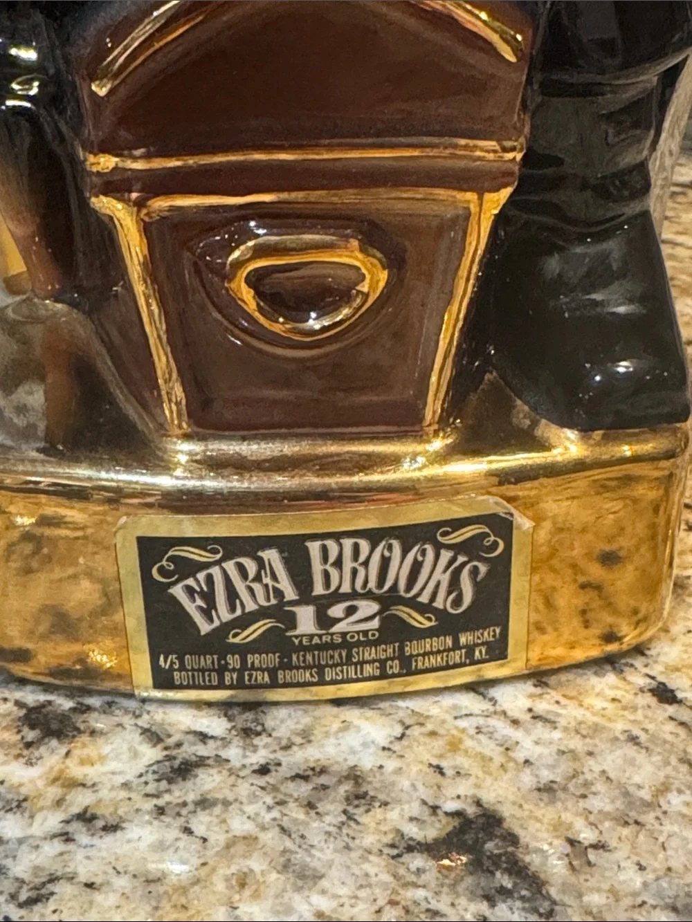 Excellent Condition Ezra Brooks Pirate Figurine Decanter Box Included